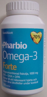 瑞典代购Pharbio Forte 鱼油 高纯度DHA/EPA