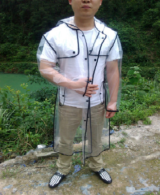 可爱透明雨衣男女长短款时尚韩版情侣装修身演出个性风衣防水雨披