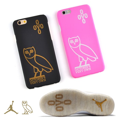 nba乔丹OVO联名iPhone6S手机壳潮牌Drake猫头鹰苹果plus磨砂硬壳