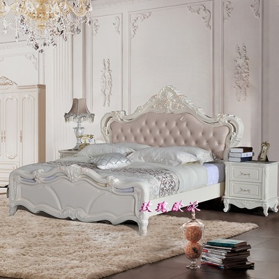 欧皇玫瑰8810欧式双人床2.2米加大婚床法式大床公主床加长双人床