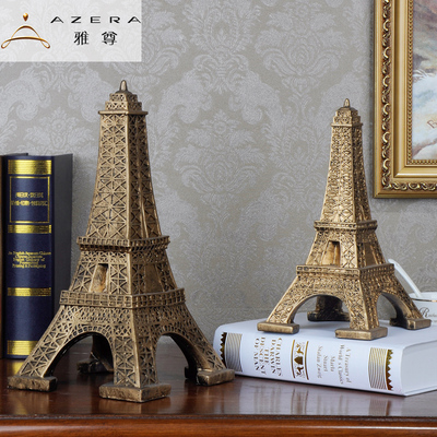 欧式复古建筑模型装饰品巴黎埃菲尔铁塔工艺品家居摆件电视柜摆设