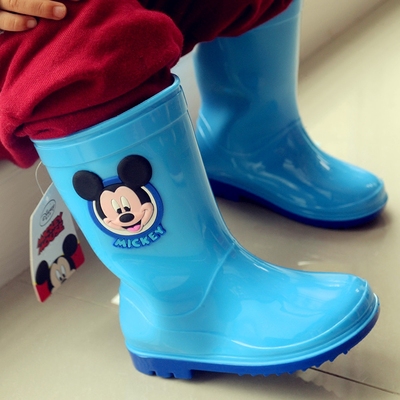 迪士尼儿童雨鞋水鞋中筒卡通宝宝雨靴防滑男童女童套鞋胶鞋春夏季