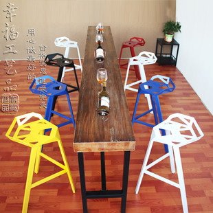 美式酒吧高脚吧凳创意吧台桌椅组合 咖啡厅休闲吧凳酒吧吧台桌椅