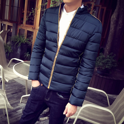 2016冬季新款韩版修身男士羽绒棉服外套青少年休闲棉服加厚棉袄潮