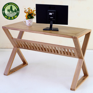 纯白橡木家具 实木书桌 学习桌 办公桌 电脑桌 写字桌子