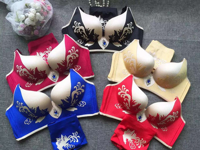 2015新款中国凤女士文胸套装一片式无痕内衣套装