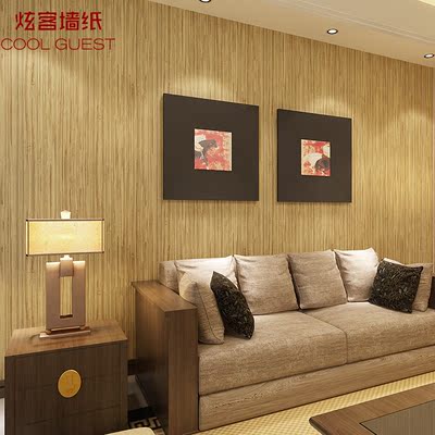 简约 无纺布墙纸 中国风素色木纹 客厅卧室满铺电视机背景壁纸