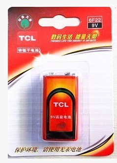 TCL 9V电池/电子秤/防盗器/万用表遥控器专用电池/假一罚十