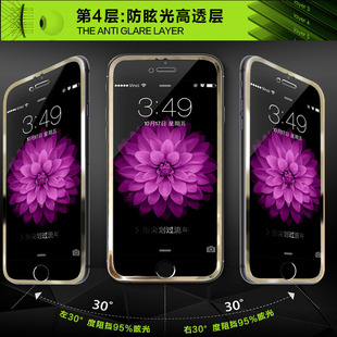 iphone6钢化玻璃膜 苹果6plus手机贴膜4.7寸全屏覆盖高清保护膜