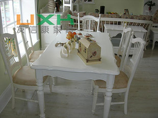 欧式全实木餐桌餐椅住宅家具餐桌组合衣着四椅定制北京