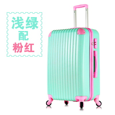 旅游箱万向轮拉杆箱潮撞色女可爱韩版时尚行李包密码锁旅行登机箱