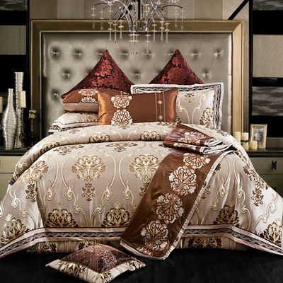 高档欧式床品美式奢华四/六件套家纺婚庆多件套床上用品样板房