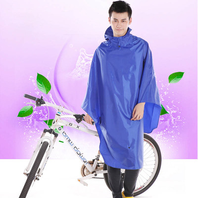 非洲豹电动车自行车雨衣单人成人时尚帽檐加大加厚男女雨披