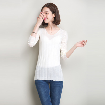 2015冬季打底衫100%羊毛韩版修身显瘦纯色短款弹力打底毛衣潮包邮