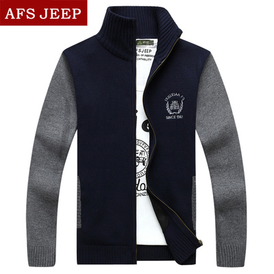 Afs Jeep/战地吉普男士毛衣开衫针织衫大码毛衫冬季外套男