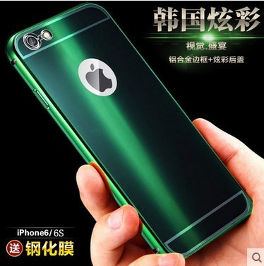 新款iphone6手机壳plus超薄金属边框苹果6s保护套六4.7韩国炫彩