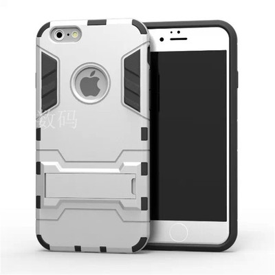 6Splus钢铁侠苹果6三防手机壳iphone6S带支架保护套5se变形金刚壳