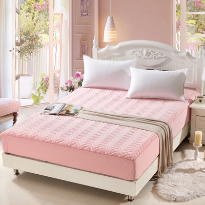 纯色床笠单件加厚夹棉防滑床套儿童床罩席梦思床垫保护套1.5/1.8m