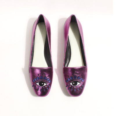 [现货] K.E.N.Z.O 2015S/S 紫色 眼睛平底鞋