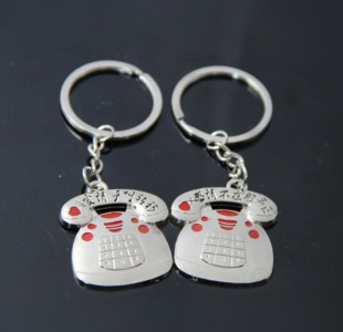 爱情呼叫转移电话情侣钥匙扣 韩国可爱钥匙链 创意礼品批发钥匙圈