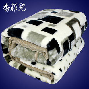 拉舍尔毛毯加厚双层双人毯 秋冬季单人学生宿舍保暖铺盖法兰绒毯