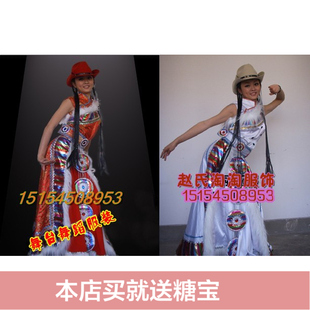 最新款 民族舞蹈服装藏族舞蹈演出服装 民族舞蹈服装藏族女装精品