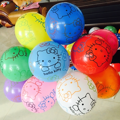 Hallo kitty猫卡通气球批发儿童气球儿童气球玩具气球卡通印花气
