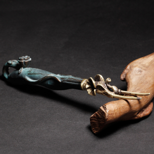 树脂手柄日本老铁壶专用壶盖夹子 特价圣象铜制铁壶夹壶叉