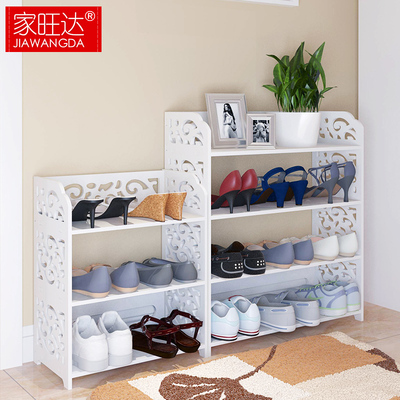 家旺达欧式创意鞋架简易多层收纳架防尘置物鞋柜现代简约组合特价