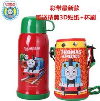 Thomas托马斯儿童保温杯 水壶 不锈钢带杯套 保温水壶水杯480ml