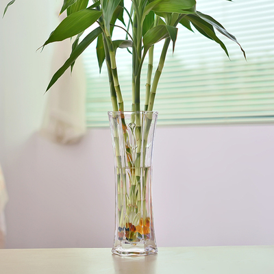 包邮欧式水晶透明玻璃花瓶插富贵竹百合玫瑰创意家居装饰花器摆件