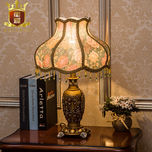 卧室床头灯欧式北欧复古典创意奢华美式装饰书房客厅艺术卧室台灯