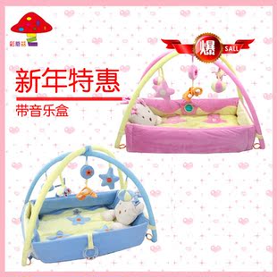 王子公主天鹅绒音乐游戏毯游戏垫 爬行垫 婴儿健身架宝宝玩具