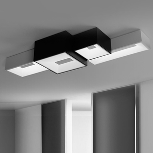 北欧创意几何LED吸顶灯 客厅灯长方形现代简约个性组合办公室灯具