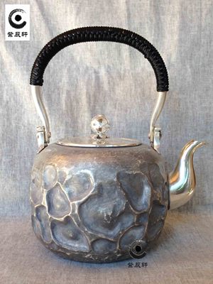 复古凹变银壶紫辰轩异形扭时纯手工精品高端复古烧水茶壶日本礼品