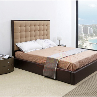新款北欧布艺床双人床现代软包床欧式拉扣布床时尚婚床尺寸定制床