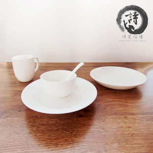 陶瓷餐具套装米饭碗五件套单人韩式碗碟家用环保碗盘套装碗筷套装