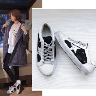 韩国正品代购新款运动舒适潮流做旧五角星休闲鞋系带鞋单鞋
