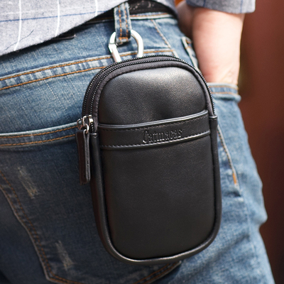 5.5寸6寸手机包男士穿皮带腰包迷你小挂包男多功能休闲包钥匙包