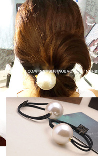 新款韩国发饰进口大珍珠发圈气质发绳时尚达人必备发圈头绳发绳