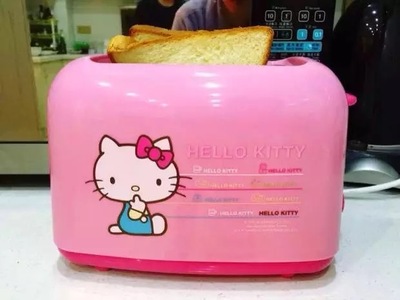 可爱粉色Hellokitty 凯蒂猫 烤面包机早餐机 超萌多士炉 礼品赠品