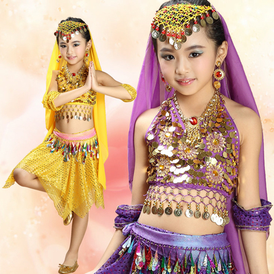 六一儿童演出服女童舞蹈服少儿肚皮舞套装幼儿园春夏印度舞蹈服装
