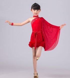 新款儿童拉丁舞演出服少儿女童拉丁舞裙演出表演比赛服装