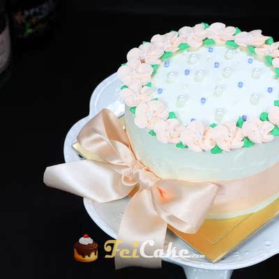 深圳宝安西乡 feicake私房  6寸8寸 圆形 裱花蛋糕 生日蛋糕