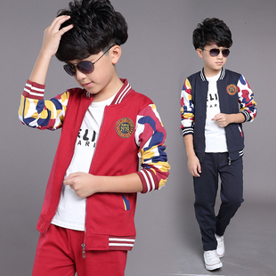 童装男童秋装套装2015新款韩版潮5-7-9-10-12岁儿童棒球服两件套