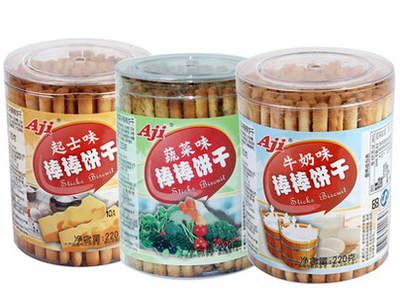 aji 棒棒饼干220g盒台湾风味零食 儿童磨牙棒饼 三种口味选择