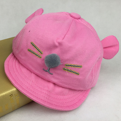 婴儿鸭舌帽 春秋款男女宝宝棒球帽0-6-12个月韩版初生儿帽子夏季