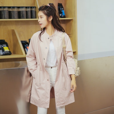 2016秋装新款韩国流行简约时尚防风气质显瘦修身风衣