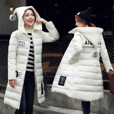 2016冬季韩版超长款过膝羽绒棉衣女加厚时尚大码新款外套