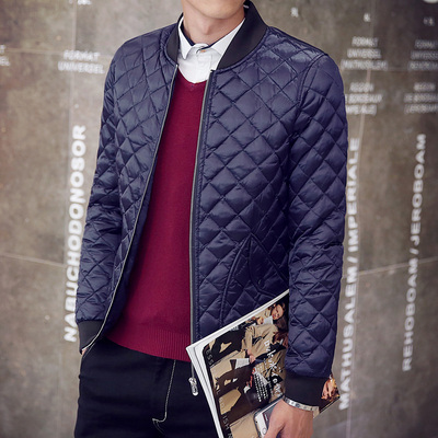 韩版冬季潮男士棒球领高端羽绒服修身加厚短款青年休闲保暖外套